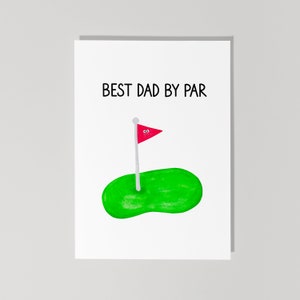 Carte drôle de fête des pères, meilleur papa par pair, carte pour papa, carte de plaisanterie de papa, carte de golf de papa