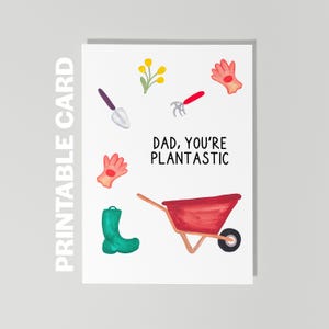 Druckbare Vatertagskarte, Papa Ihre Plantastic, lustige Papa Karte, Vatertagsgärtnerkarte, Vatertagskarte für Ehemann