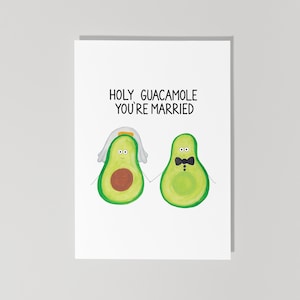 Carte de mariage drôle, Saint guacamole, vous êtes marié, carte de mariage avocat, carte de fiançailles drôle