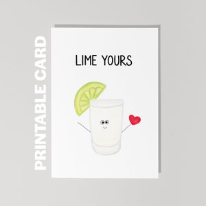 Carte de Saint-Valentin imprimable Je suis à vous, carte d'anniversaire drôle, carte de Saint-Valentin coquine