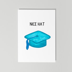 Carte de remise des diplômes amusante, joli chapeau