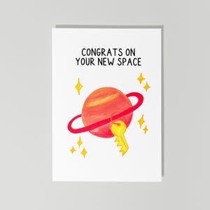 Carte nouvelle maison, félicitations pour votre nouvel espace, carte drôle de pendaison de crémaillère, carte nouvel appartement, carte espace