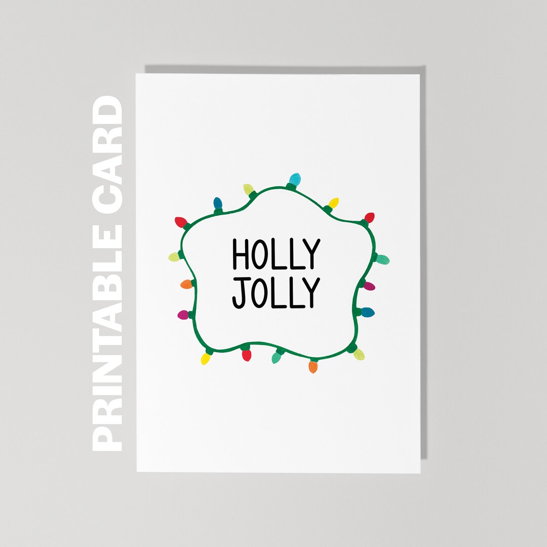 Printable Christmas Card Last Minute Holiday Card Christmas Etsy