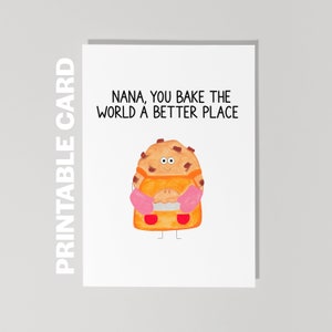 Biglietto d'auguri per la festa della mamma per la nonna, biglietto d'auguri per la festa della mamma per la nonna, biglietto d'auguri divertente per la festa della mamma da stampare, nonna, rendi il mondo un posto migliore