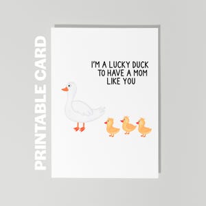 Carte de fête des mères, carte de voeux drôle de fête des mères imprimable, j'ai de la chance d'avoir une maman comme vous