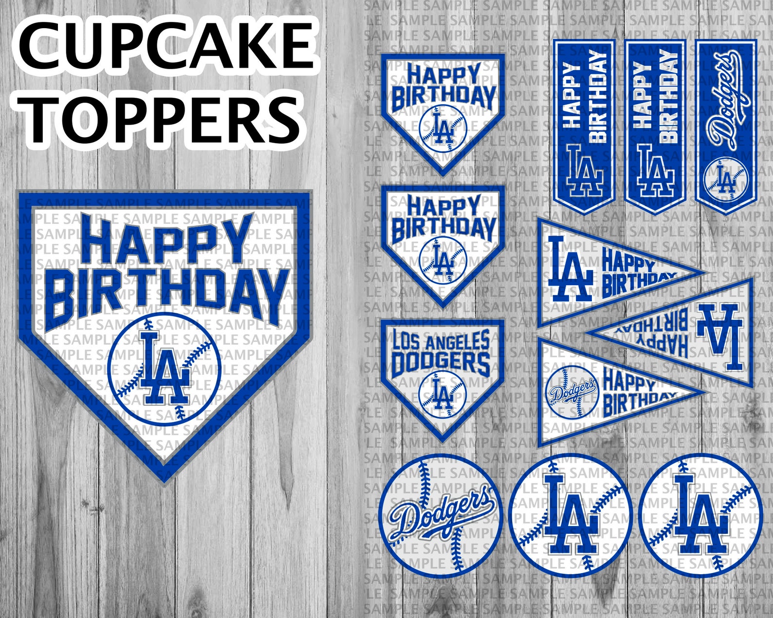 Personalized Dodger Themed Birthday Banner Flag ready for you | Etsy
