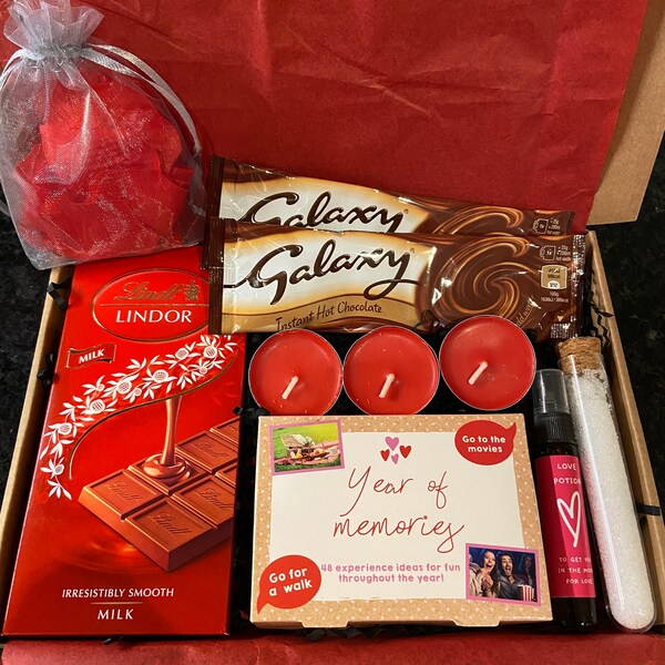 Date Night Box - the perfect kit for a romantic night in / anniversary / date night. Send direct with message of your choice!
