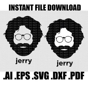 Art Collectibles Clip Art Svg Dxf Eps Pdf Ai Vector Files Instant Download Jerry Garcia Trey Anastasio Clip Art Stencil Cricut Jgb Grateful Dead Phish Hippie November 15th, 1991 madison square garden coming june 25th! art collectibles clip art svg dxf eps