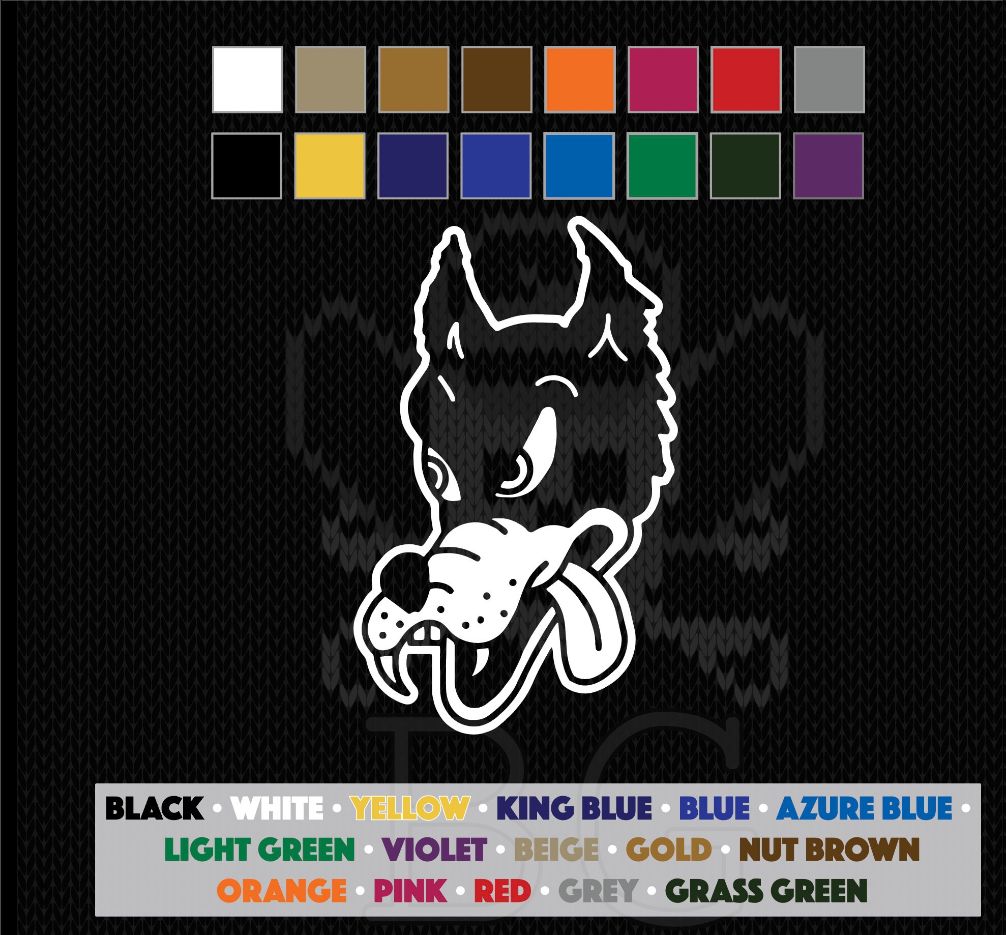 Grateful Dead Jerry Garcia Dire Wolf Decal Vinyl Decal Etsy