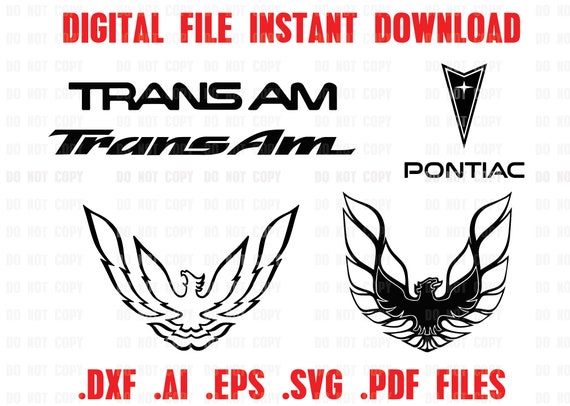 Pontiac Trans Am Styled Digital Svg Dxf Eps Pdf Vector File | Etsy
