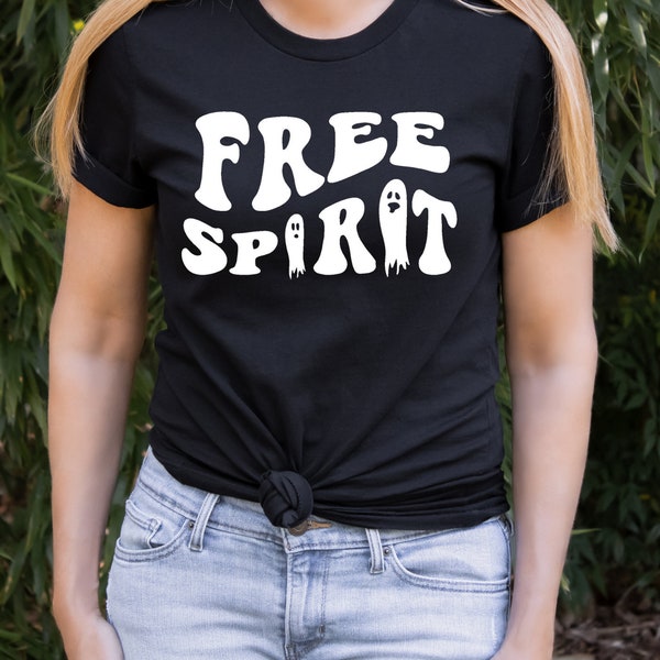 Free Spirit Ghost Shirt | Halloween Costume Tee | Fall Tshirt | October 31 Shirt | Cute Ghost T-Shirt