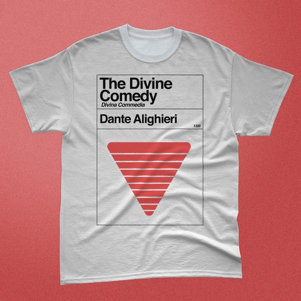 The Divine Comedy | Dante | Classic Retro Vintage Epic Poem Book T Shirt | Literary Gifts for Book Lovers | Minimal Book Clothing T Shirts