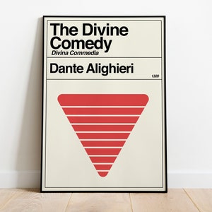 The Divine Comedy | Dante | Classic Retro Vintage Epic Poem Book Art Print | Literary Gifts for Book Lovers | Minimal Book Poster