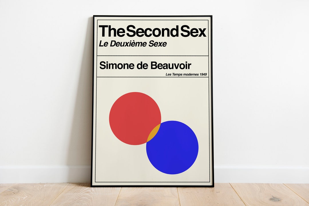 The Second Sex Simone De Beauvoir Retro Vintage Feminist Philosophy