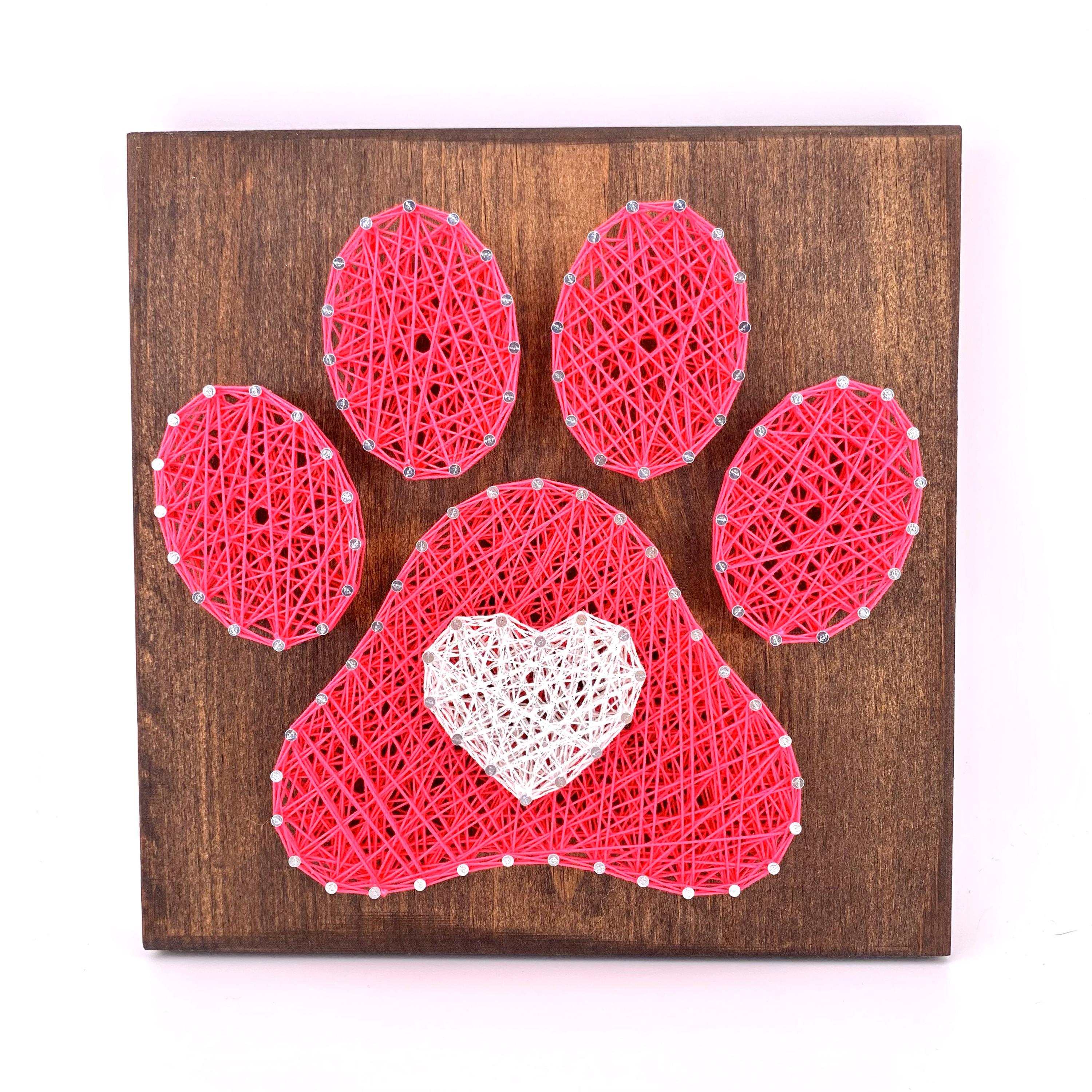 DIY Paw Print String Art Kit – Pet Lover Gift, Custom Colors - Etsy