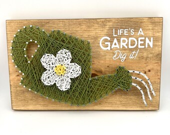 Watering Can String Art – Handmade Rustic Garden Decor