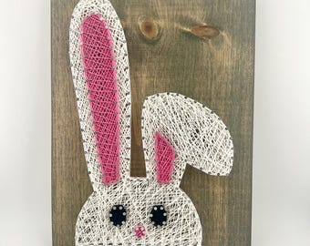 Peeking Bunny String Art