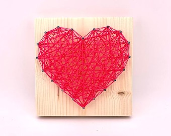 Heart String Art Kit – DIY Handmade Gift, 35 Color Options