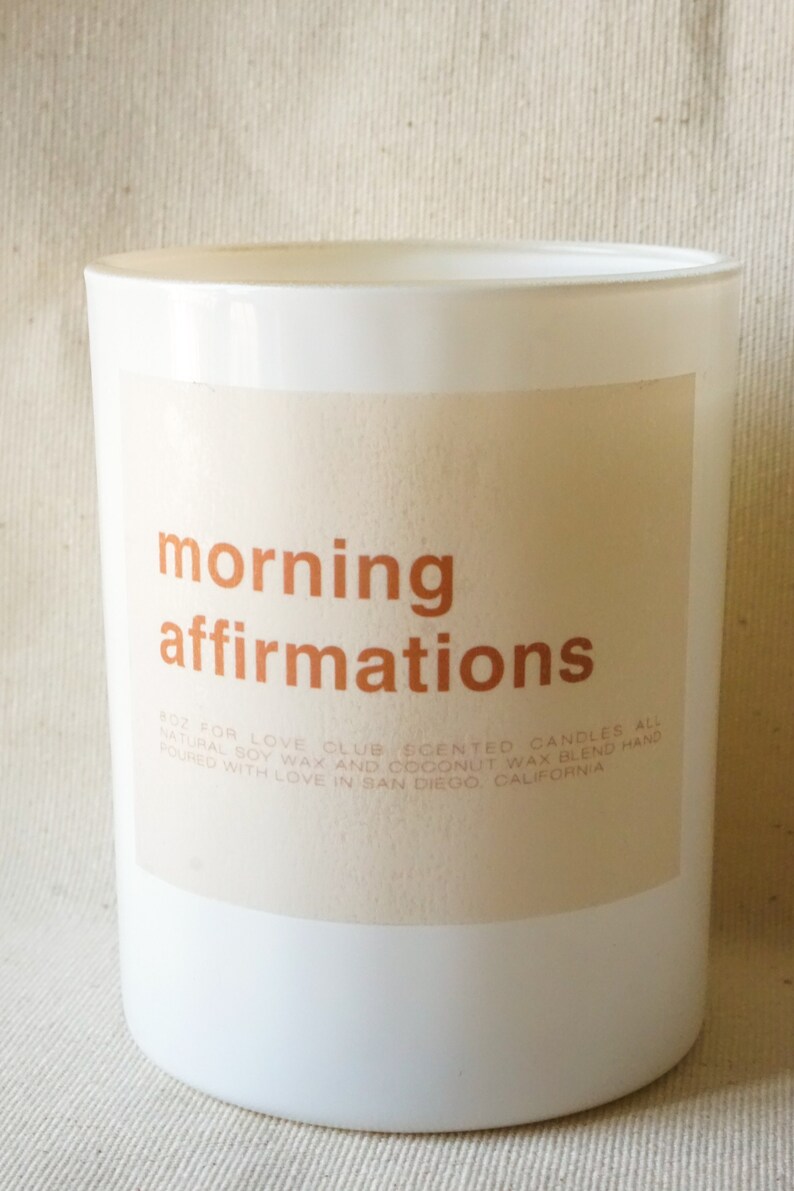 Morning Affirmations Custom Candles Self Care Candles read Etsy