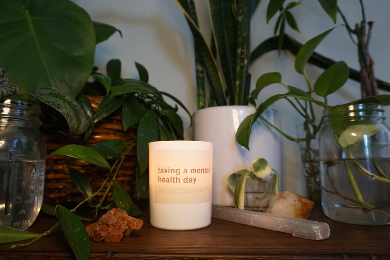 Mental Health Day Candle Custom Candles Self Care Candles Etsy