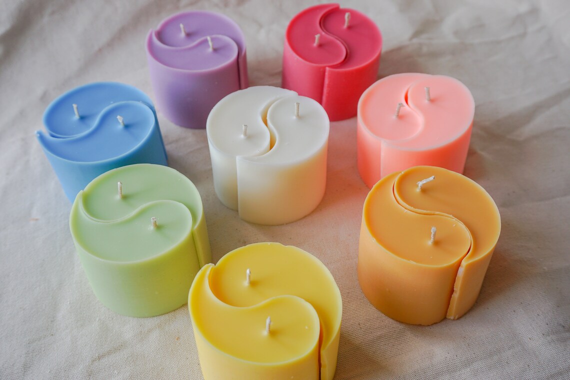 Yin Yang Candle Decorative Candles Aesthetic Home Decor Etsy