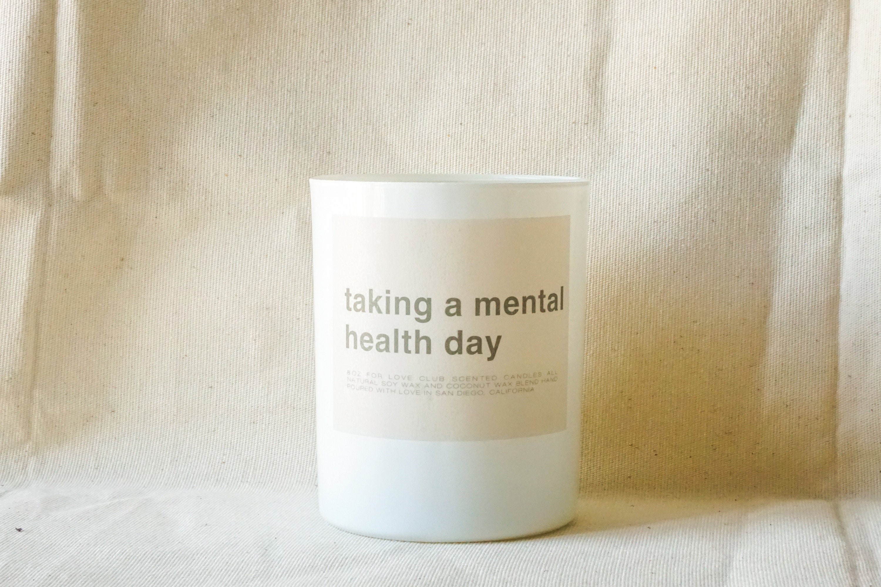 Mental Health Day Candle Custom Candles Self Care Candles Etsy