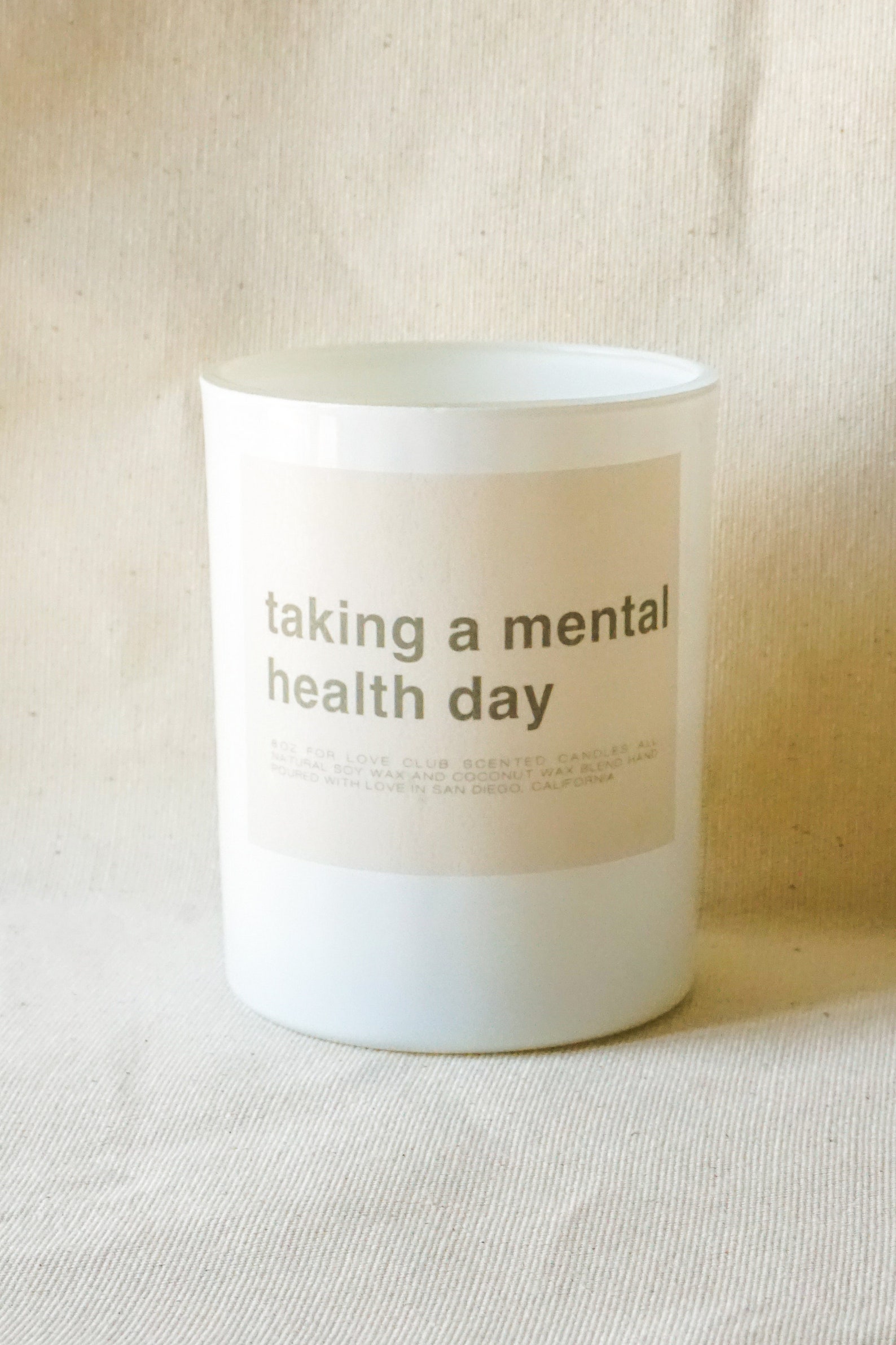 Mental Health Day Candle Custom Candles Self Care Candles Etsy