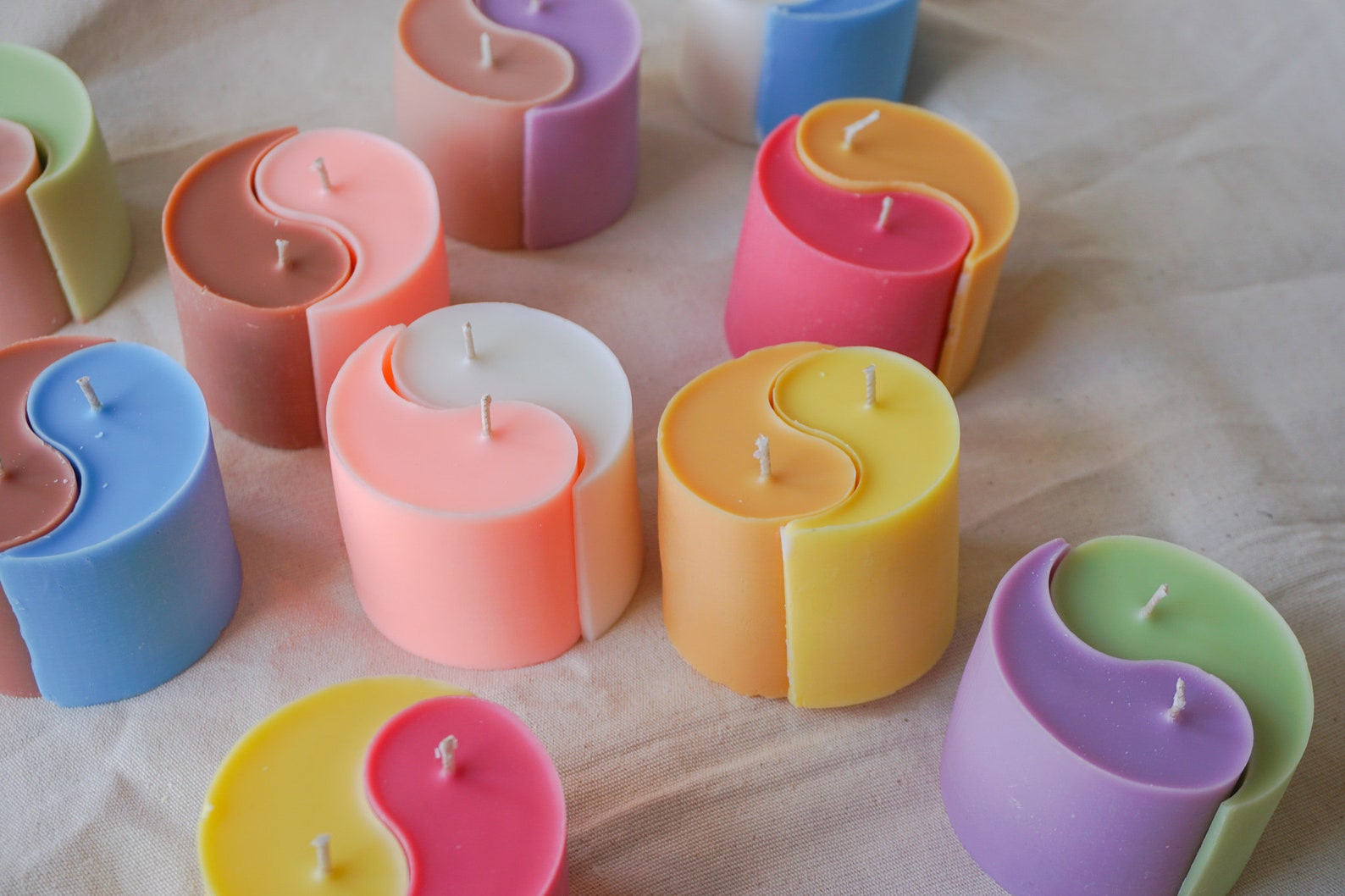 Yin Yang Candle Decorative Candles Aesthetic Home Decor Etsy