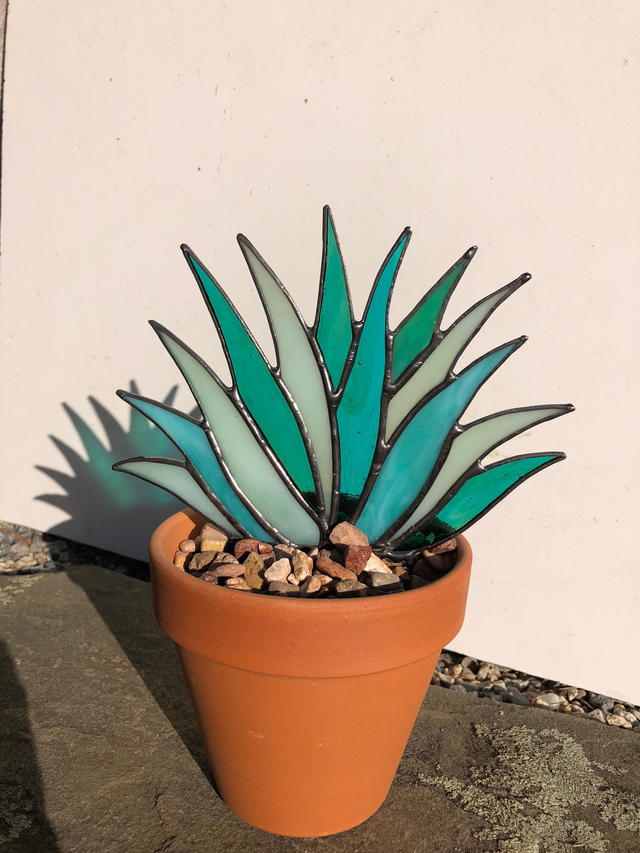 Stained Glass Aloe Succulent Suncatcher Etsy