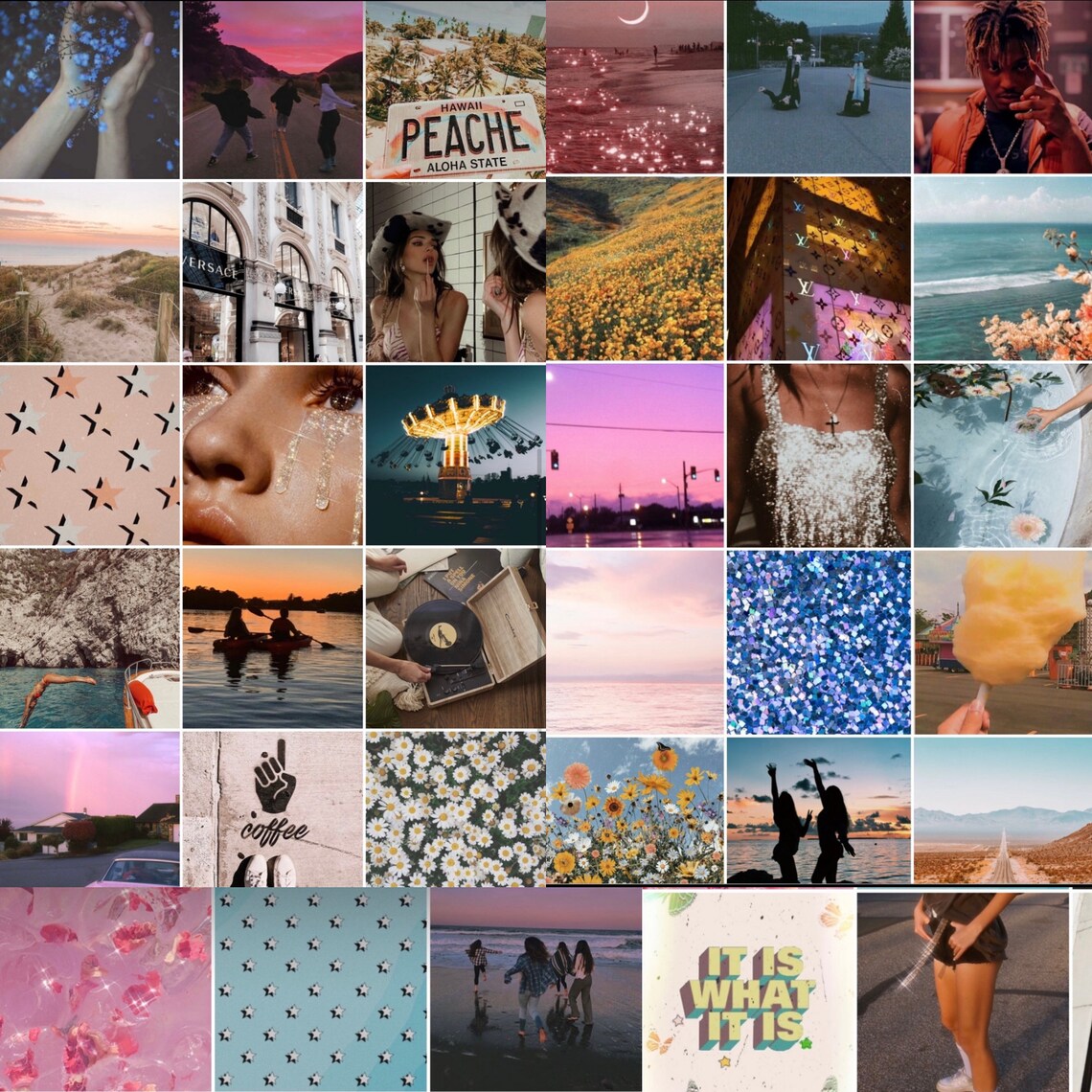 Girl Next Door Aesthetic Photo Wall Collage 50 or 100 Pics Etsy