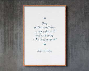 Custom Quote Wall Art: Personalized Saying, Bible Verse, Song Lyrics (Digital Download)