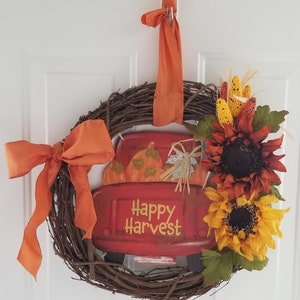 Fall Red Truck Wreath