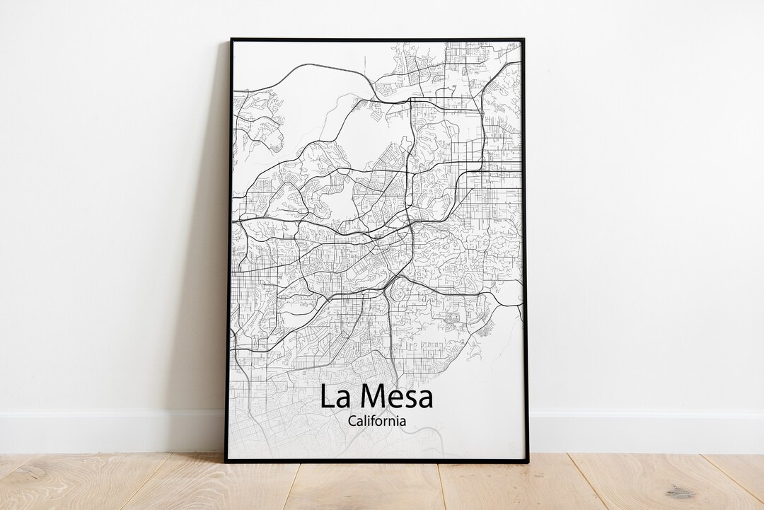 La Mesa California Minimalist Map - Il 1080xN.5891733077 Hn5p