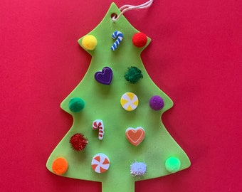 Foam Christmas Tree Ornament Craft Kit, DIY Kids Project