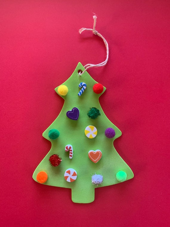 Christmas Tree Ornament, Foam Christmas Tree Ornament Craft, DIY Christmas  Tree Ornament Craft Kit 