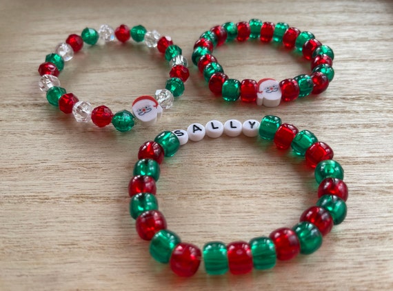 Santa Face Beaded Bracelet - Sadie's Moon