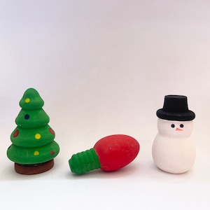 Christmas DIY craft kit, wooden snowman paint craft, wood Christmas tree paint kit, wood Christmas light paint craft.