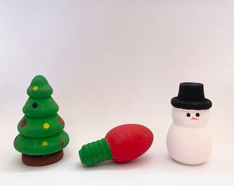 Christmas Paint Craft Kit, Wooden Snowman, Tree, Lightbulb DIY