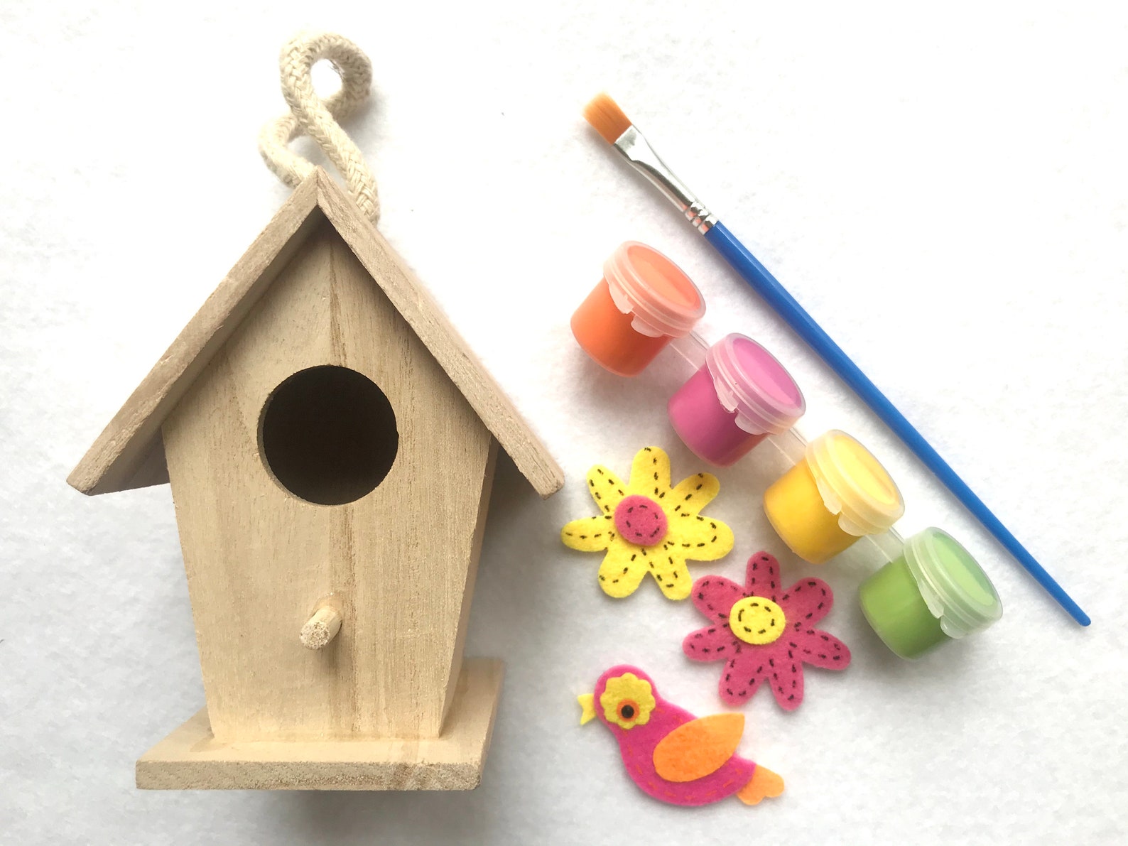 Kids Craft Kit, Bird House Painting Kit, Paint Kit for Kids, Mothers