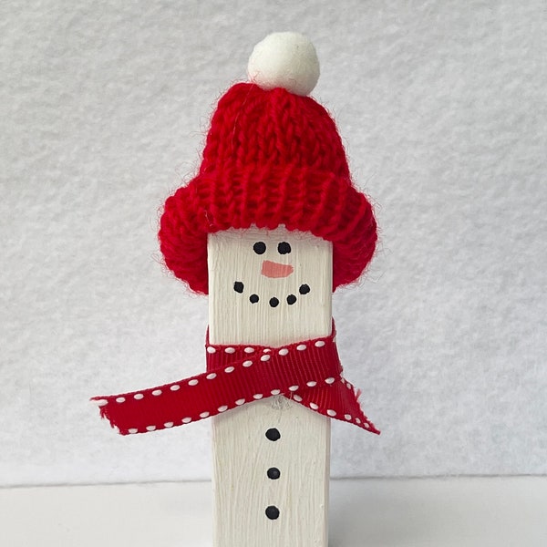Snowman craft kit, jenga block snowman craft, DIY snowman.