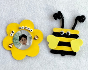 DIY Bee & Flower Magnet Craft Kit, Kids Party Favors