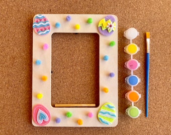Easter picture frame craft kit for kids. paint craft kit for kids, easter bunnies craft kit for boys and girls.