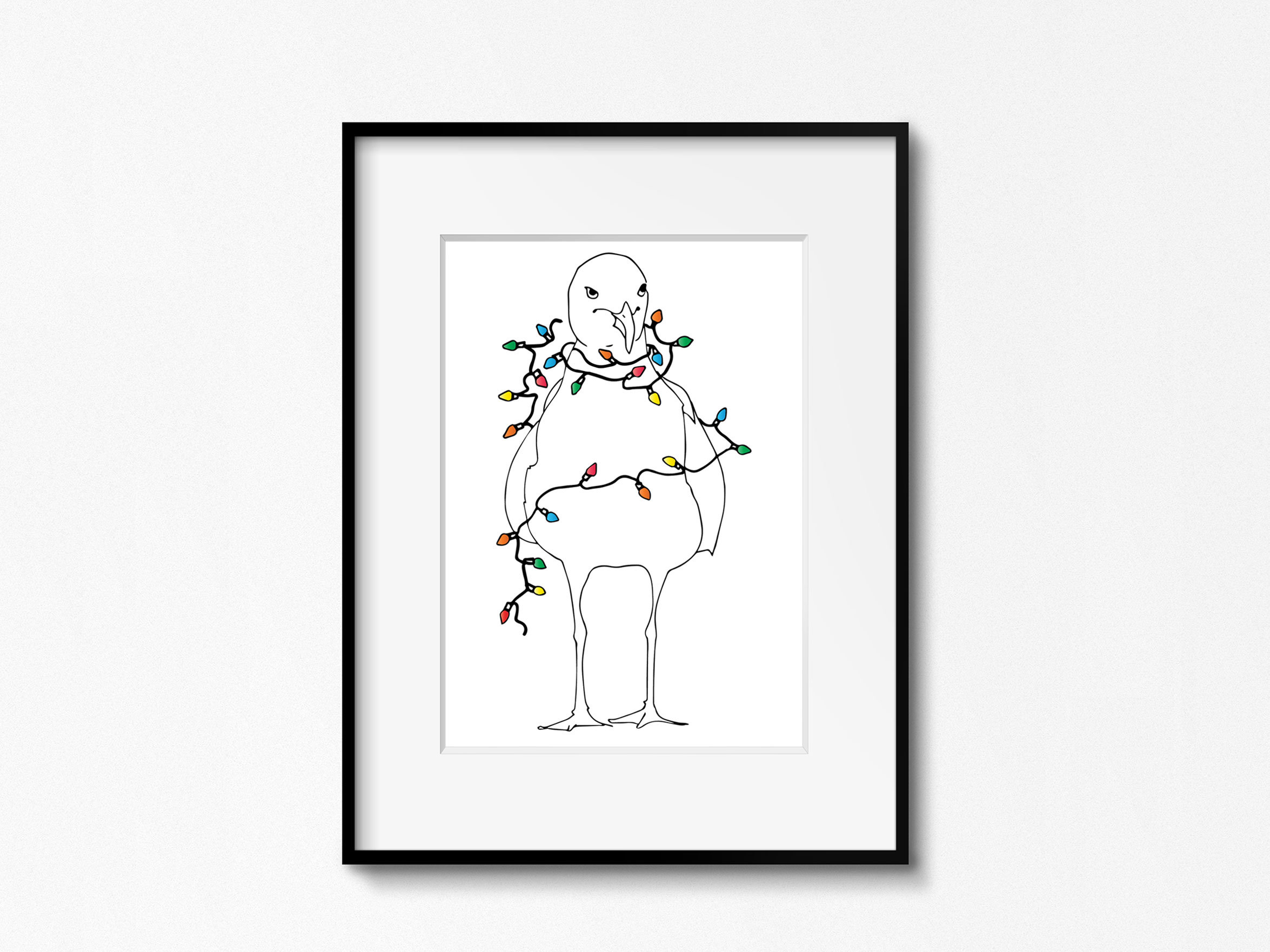 Christmas Lights Card, Funny Holiday Card, Funny Christmas Card, Quirky