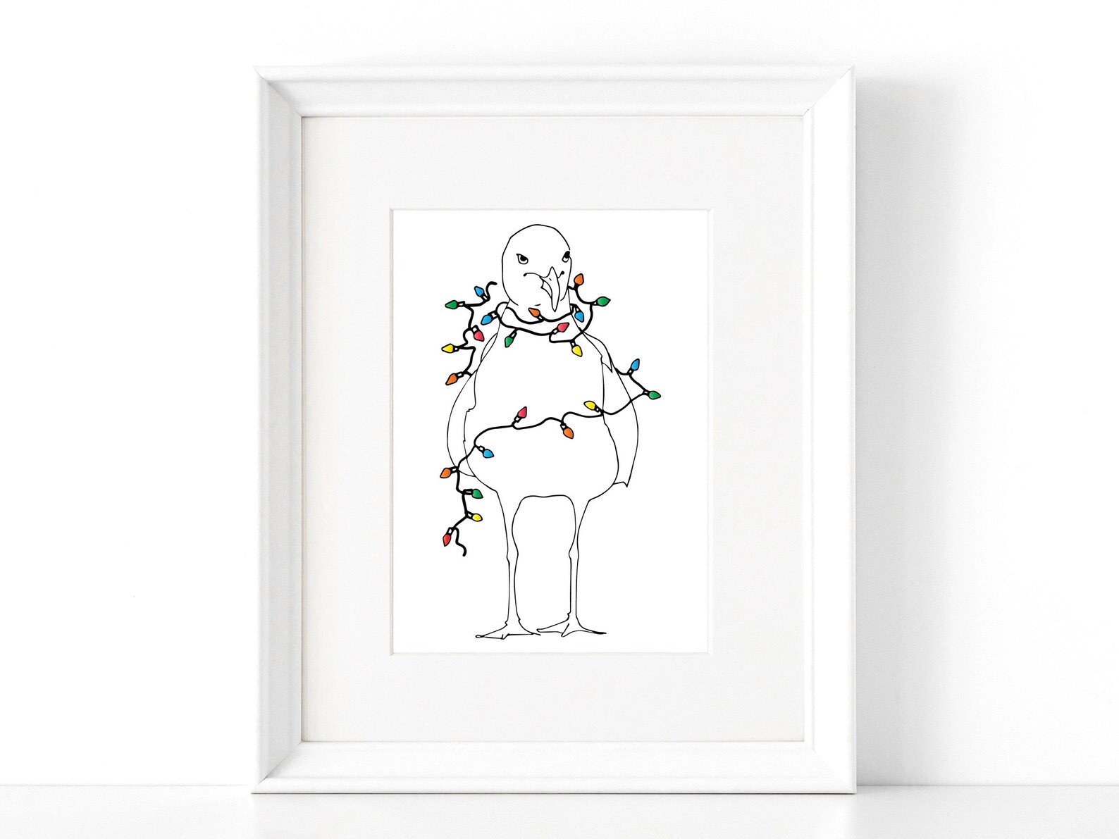 Christmas Lights Card, Funny Holiday Card, Funny Christmas Card, Quirky