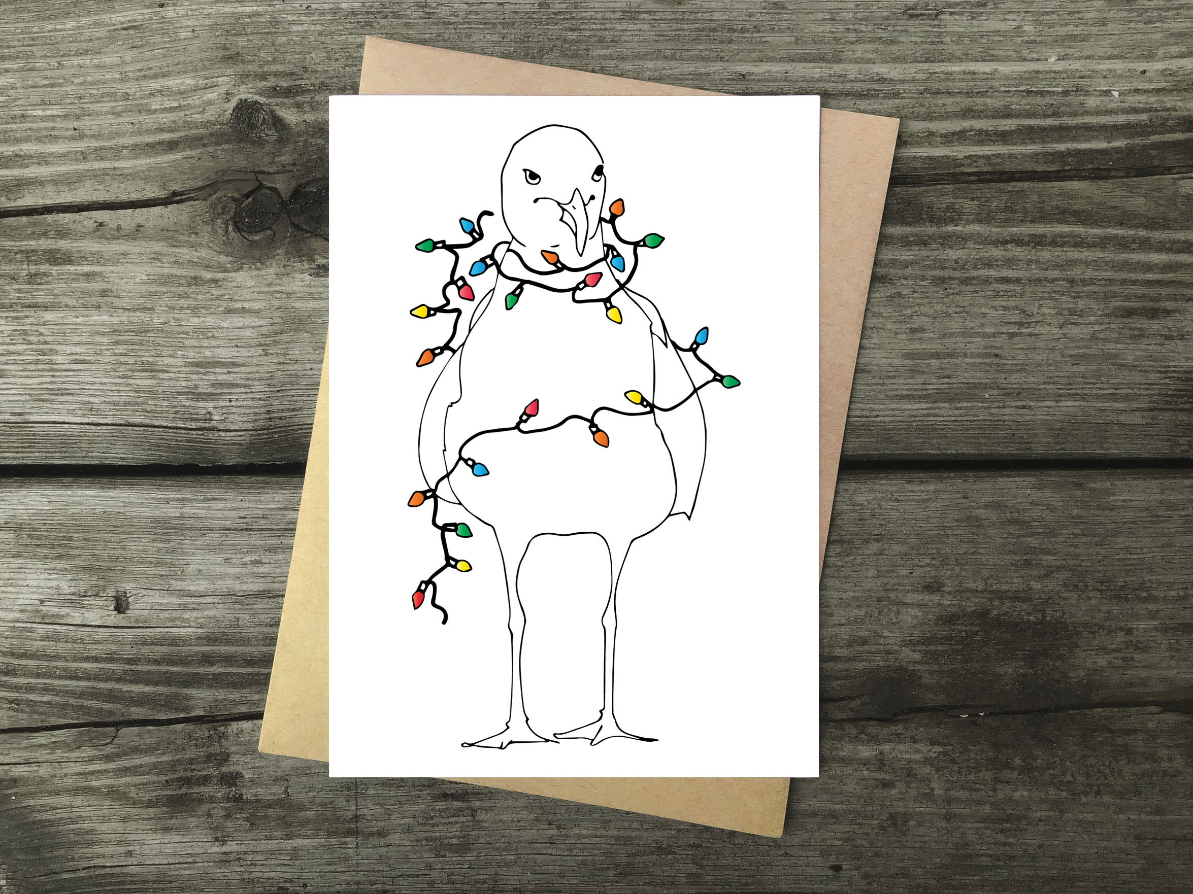 Christmas Lights Card Funny Holiday Card Funny Christmas Etsy