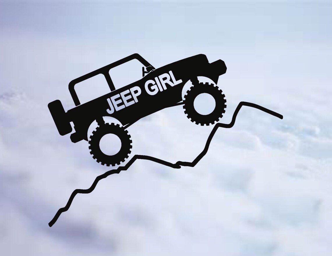 Jeep Jeep Girl Vinyl Decal Etsy