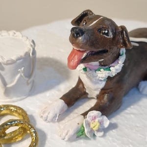 Polymer clay, Personalised Pet Figures, custom, dog figure, Caketopper, Bridal, Wedding, figurines, pet gift, birthday, handmade, dog, cats
