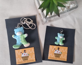 Custom Clay Figurine Keychain: Personalized miniature Replica Charm