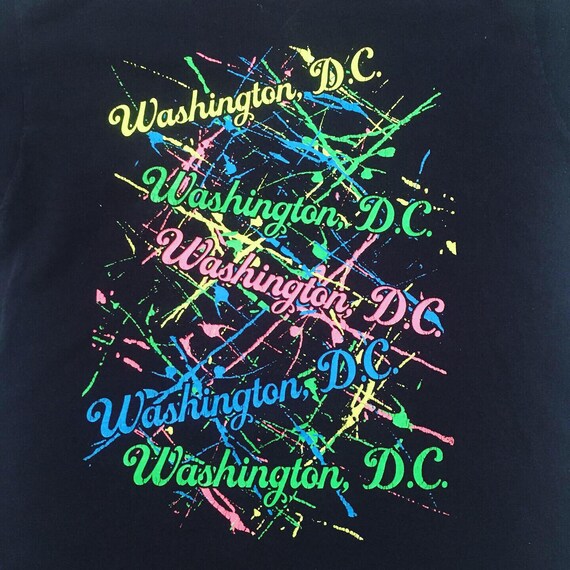 Washington DC 90s 1990s Paint Splatter Vintage T-s