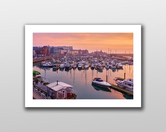 A Fine Art Photograph of Ramsgate Royal Harbour Taken Just Before Sunrise - Ramsgate Print, Sunrise Wall Art